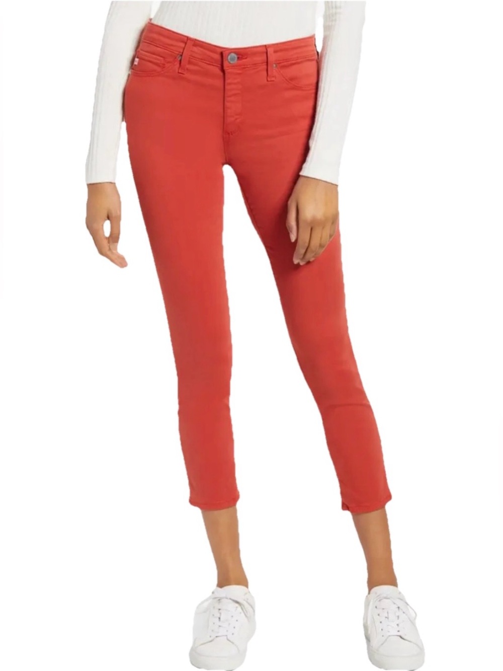 AG Adriano Goldschmied The Prima Crop Cigarette Jeans Women's Orange Size 27